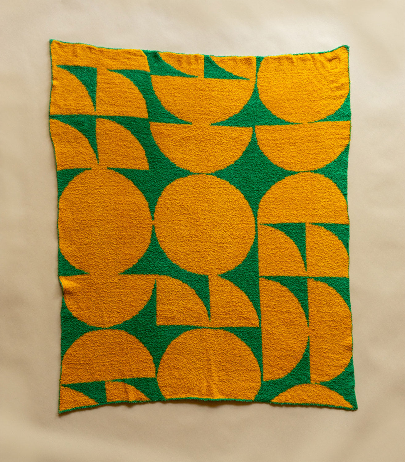 Surf Shacks Plush Throw Blanket (Green / Yellow)